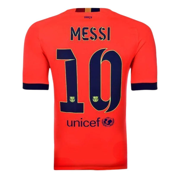 Camisa Retrô Barcelona II Messi #10 2014 - Torcedor Masculina - Laranja