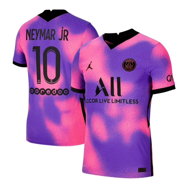 Camisa Retrô PSG IV Neymar #10 JR 2020 - Torcedor Masculina - Roxo e Rosa