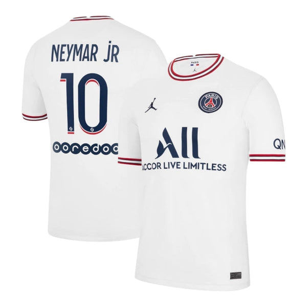 Camisa Retrô PSG IV Neymar JR #10 2021 - Torcedor Masculina - Branco